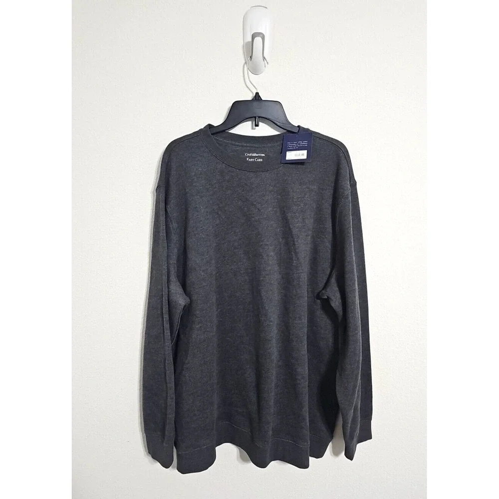 Croft & Barrow Easy Care Men's Sweater Crewneck Size 2XL Color Gray NWT